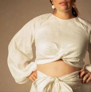 Eloquii size 28 Petite Wedding Outfit,  ivory white